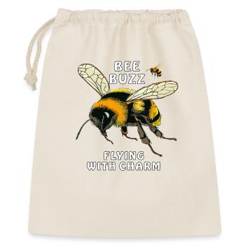 HUMMELN BEE BUZZ FLYING WITH CHARM - Geschenkbeutel aus Baumwolle (40 x 50 cm) - Natur - Vorne