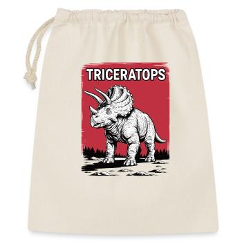 Triceratops Bold Sketch - Geschenkbeutel aus Baumwolle (40 x 50 cm) - Natur - Vorne
