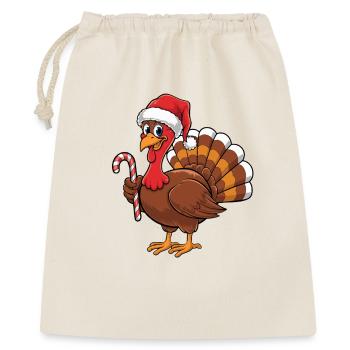 Turkey Dressed as Christmas Man - Gift Bag 40 x 50 cm - nature - Front