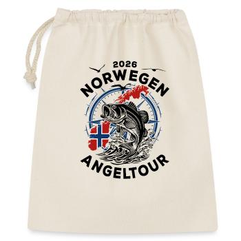 Voyage de pêche en Norvège 2026 - Cadeau de vacances Nature - Sac cadeau 40 x 50 cm - nature - Devant