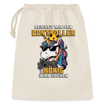 Hand me the controller, the king wants to zcoken - Gift Bag 40 x 50 cm - nature - Front