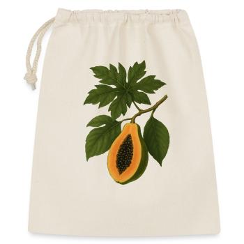 Vintage Botanische Papaya Frucht Illustration - Geschenkbeutel aus Baumwolle (40 x 50 cm) - Natur - Vorne