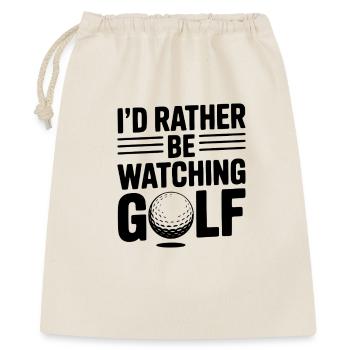 Ich schaue lieber Golf - Geschenkbeutel aus Baumwolle (40 x 50 cm) - Natur - Vorne