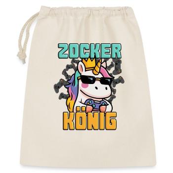 Unichorn zocker king - licorne - Sac cadeau 40 x 50 cm - nature - Devant