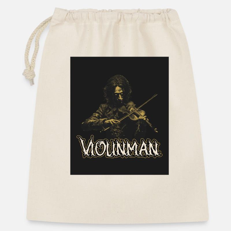 Violinman Dunkle Geigenkraft - Geschenkbeutel aus Baumwolle (40 x 50 cm) - Natur