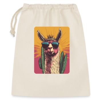 Lama - Geschenkbeutel aus Baumwolle (40 x 50 cm) - Natur - Vorne