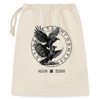 Vegvisir Hugin & Munin die Raben von Odin Wikinger - Geschenkbeutel aus Baumwolle (40 x 50 cm) - Natur - Vorne