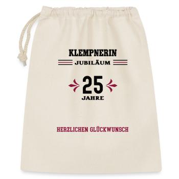 25e anniversaire du plombier 25e anniversaire de l’entreprise - Sac cadeau 40 x 50 cm - nature - Devant