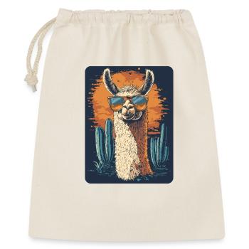 Lama - Geschenkbeutel aus Baumwolle (40 x 50 cm) - Natur - Vorne