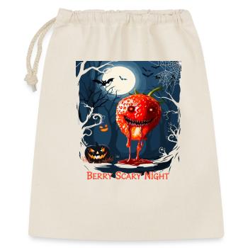 Halloween Zombie Erdbeere  - Geschenkbeutel aus Baumwolle (40 x 50 cm) - Natur - Vorne