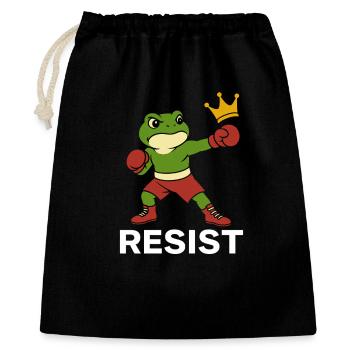 Fight Frog King Resistance - Gift Bag 40 x 50 cm - black - Front