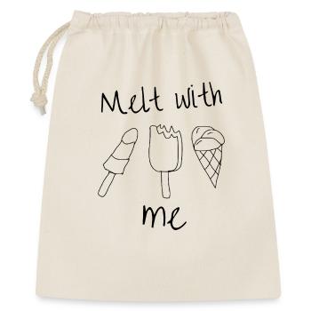 Fondez avec moi | Glace - Sac cadeau 40 x 50 cm - nature - Devant