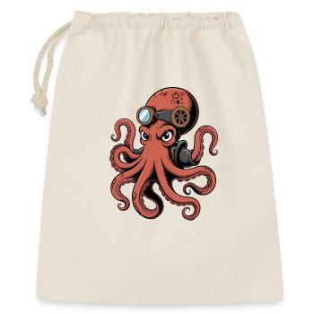 Octopus in steampunk style with monocle - Gift Bag 40 x 50 cm - nature - Front