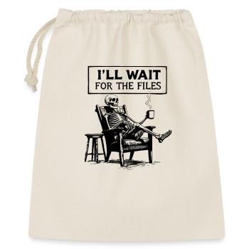 Waiting Skeleton Meme Project Manager Office - Gift Bag 40 x 50 cm - nature - Front