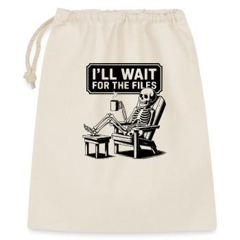 Waiting Skeleton Meme Project Manager Office - Gift Bag 40 x 50 cm - nature - Front