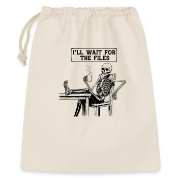 Waiting Skeleton Meme Project Manager Office - Gift Bag 40 x 50 cm - nature - Front