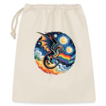 Pridelike Dragon with Rainbow Flag - Gift Bag 40 x 50 cm - nature - Front