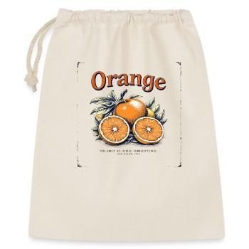 Vintage Orange - Geschenkbeutel aus Baumwolle (40 x 50 cm) - Natur - Vorne