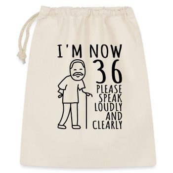 36ème Anniversaire 36er 36ème J’ai 36 ans maintenant - Sac cadeau 40 x 50 cm - nature - Devant