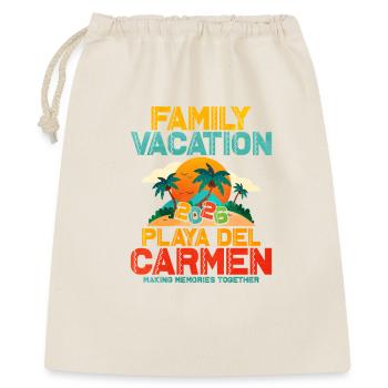 Vacances en famille 2026 Playa del Carmen - Sac cadeau 40 x 50 cm - nature - Devant