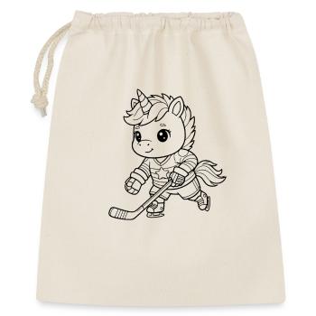 Hockey Licorne Drôle Dessin animé - Sac cadeau 40 x 50 cm - nature - Devant