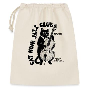 Cat Noir Jazz Club Contrebasse Cat - Sac cadeau 40 x 50 cm - nature - Devant