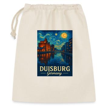 Duisburg Nacht am Rhein - Geschenkbeutel aus Baumwolle (40 x 50 cm) - Natur - Vorne