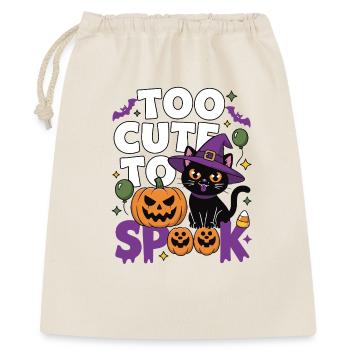 Trop mignon pour être effrayé - Chat sorcière mignon - Sac cadeau 40 x 50 cm - nature - Devant