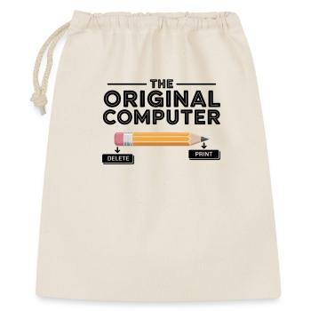 The Original Computer – Pencil Delete & Print - Gift Bag 40 x 50 cm - nature - Front