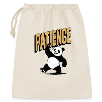 Retro Stil Patient Panda Vintage Design - Geschenkbeutel aus Baumwolle (40 x 50 cm) - Natur - Vorne
