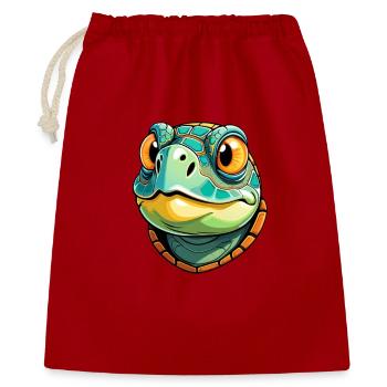 Cheerful Cartoon Turtle - Gift Bag 40 x 50 cm - red - Front