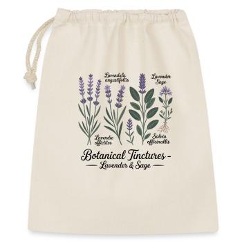 Botanical Tinctures – Lavendel & Salbei - Geschenkbeutel aus Baumwolle (40 x 50 cm) - Natur - Vorne
