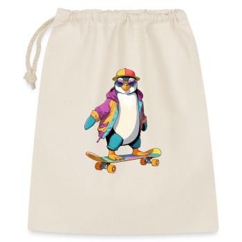 Penguin Skateboard Neon Look - Gift Bag 40 x 50 cm - nature - Front