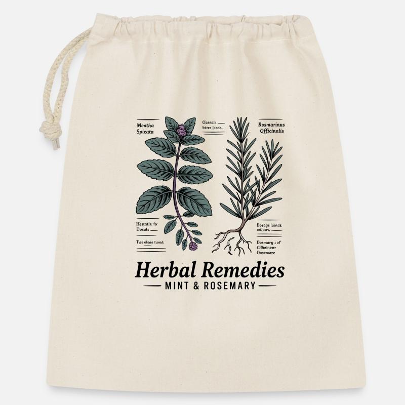 Mint & Rosemary - Medicinal Plants - Gift Bag 40 x 50 cm - nature