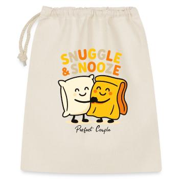 Snuggle & Snooze: Cozy Nights Await - Geschenkbeutel aus Baumwolle (40 x 50 cm) - Natur - Vorne