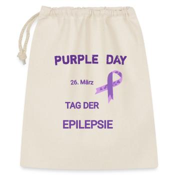 Purple Day Epilepsie Aufklärung - Geschenkbeutel aus Baumwolle (40 x 50 cm) - Natur - Vorne