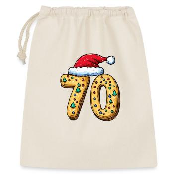 70 Number Biscuit Christmas - Gift Bag 40 x 50 cm - nature - Front