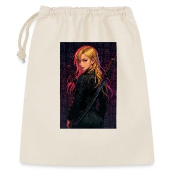Female fighter with double sabre in the dark - Gift Bag 40 x 50 cm - nature - Front