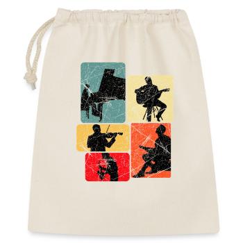 Music Silhouettes Collage - Gift Bag 40 x 50 cm - nature - Front