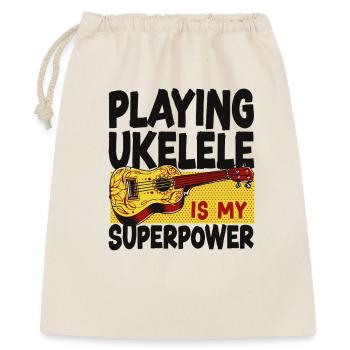 Hawaiian Ukulele Uke Playing - Geschenkbeutel aus Baumwolle (40 x 50 cm) - Natur - Vorne