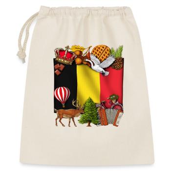 Belgien - Geschenkbeutel aus Baumwolle (40 x 50 cm) - Natur - Vorne