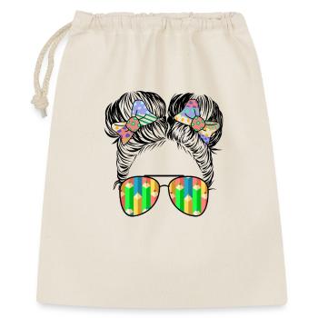 Teacher Bun Girl Pencil Shades Colorful Art Print - Gift Bag 40 x 50 cm - nature - Front