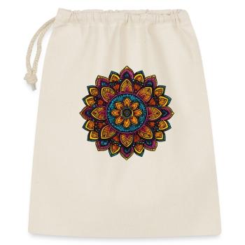 Fleur Mandala vibrante aux couleurs tropicales - Sac cadeau 40 x 50 cm - nature - Devant