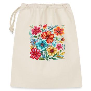Splendeur florale vibrante - Sac cadeau 40 x 50 cm - nature - Devant