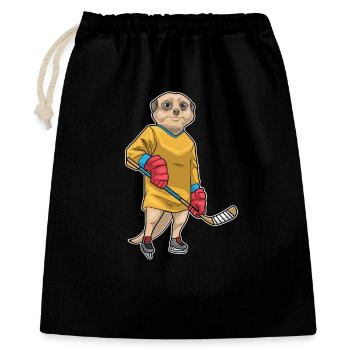 Hockey sur glace Suricate Sport de crosse de hockey sur glace - Sac cadeau 40 x 50 cm - noir - Devant