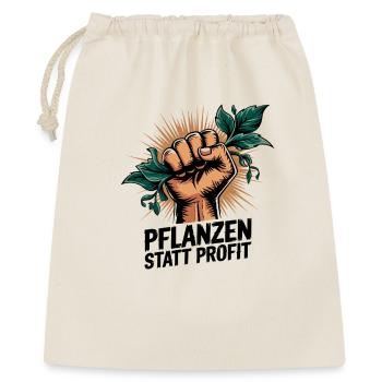  Pflanzen Statt Profit Umweltaktivismus - Geschenkbeutel aus Baumwolle (40 x 50 cm) - Natur - Vorne