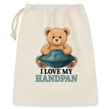 J’adore mon ours en peluche Handpan - Sac cadeau 40 x 50 cm - nature - Devant