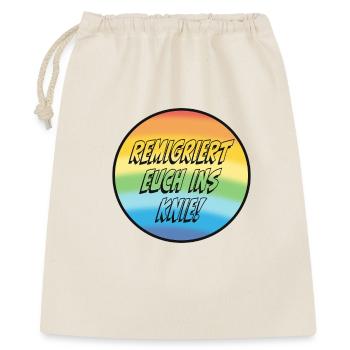 Migrate to your knees! - Gift Bag 40 x 50 cm - nature - Front