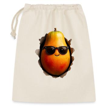 Papaya - Geschenkbeutel aus Baumwolle (40 x 50 cm) - Natur - Vorne