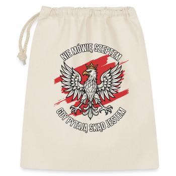 Polish Eagle Pride Statement Design - Geschenkbeutel aus Baumwolle (40 x 50 cm) - Natur - Vorne